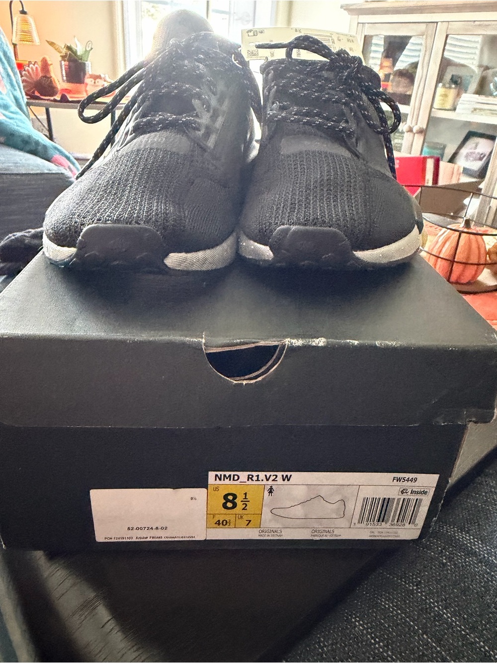 adidas Men's Black Knit NMD_R1 V2 Sneakers
